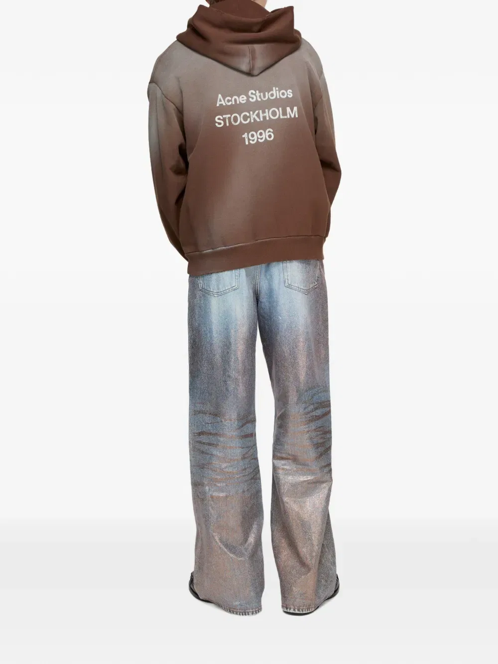 Свободные джинсы с блестками Acne Studios, синий — фото 4