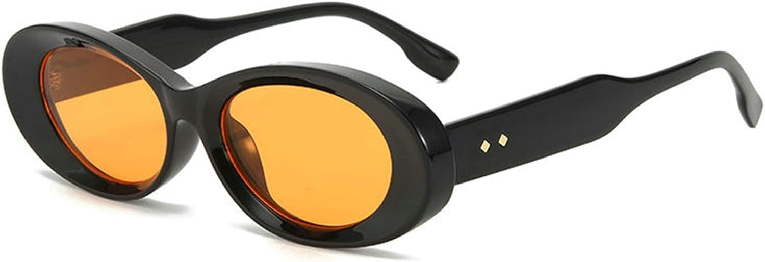 

Солнцезащитные очки COTIA 2025 в стиле ретро, ​​овальные, маленькие, для женщин и мужчин. Классический стиль «кошачий глаз», милый дизайн, конфетные цвета, Black Orange