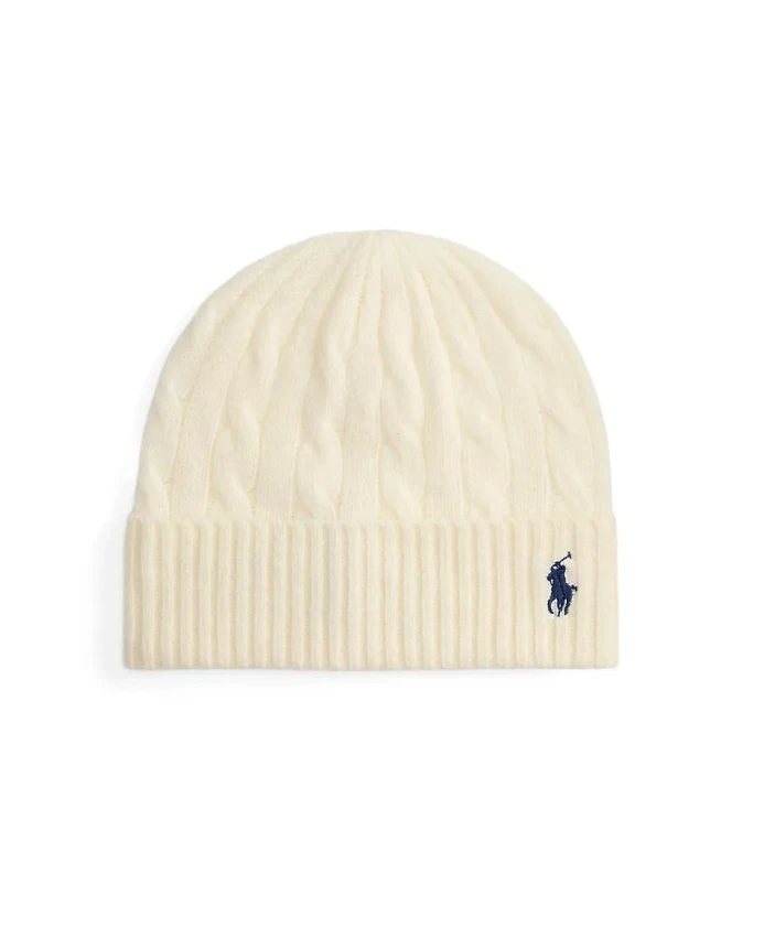 

Вязаная шапка с косами Polo Ralph Lauren, бежевый
