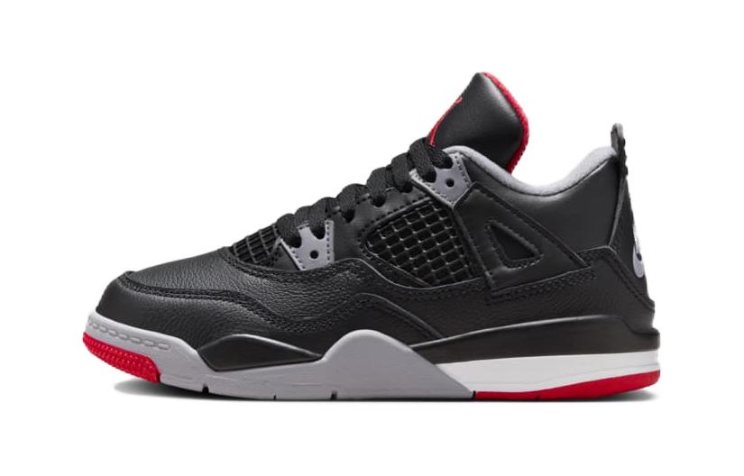 

Jordan Air Jordan 4 Детские баскетбольные кроссовки BP, Black/Gray