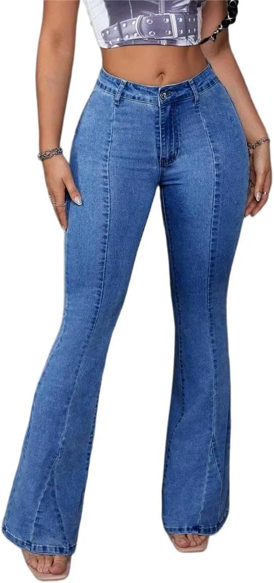 

Flare Jeans для женщин Bell Bottom, High Waisted, Slimming BubFee