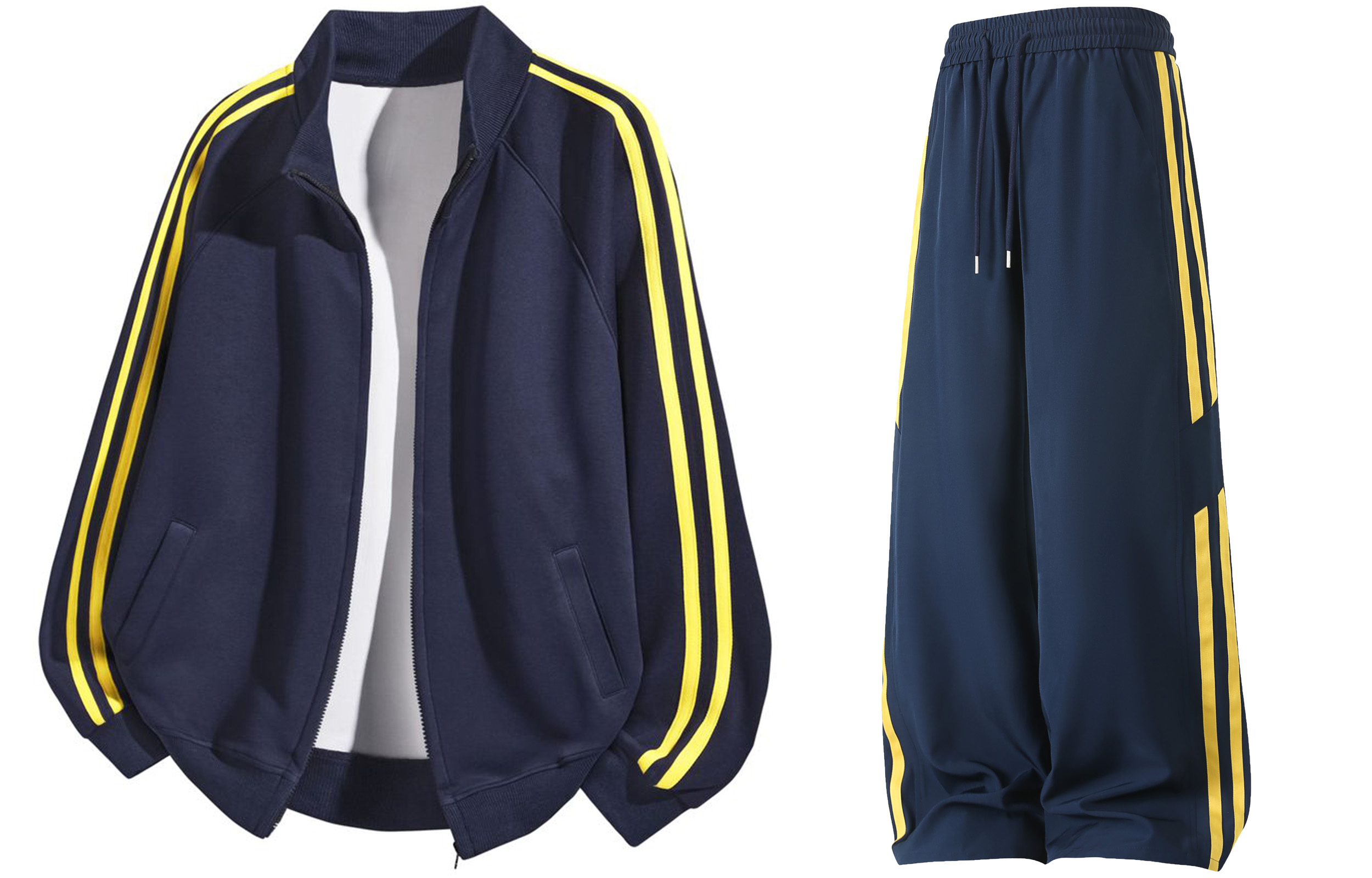 

WARRIOR Куртка женская коллекции "Верхом на ветру", Navy Blue+Navy Blue & Yellow Stripes (Stripes Sports Suit)