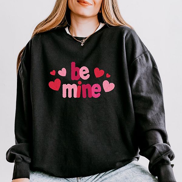 

Be mine принт - женский легкий свитер с технологией garment dyed Simply Sage Market, Black