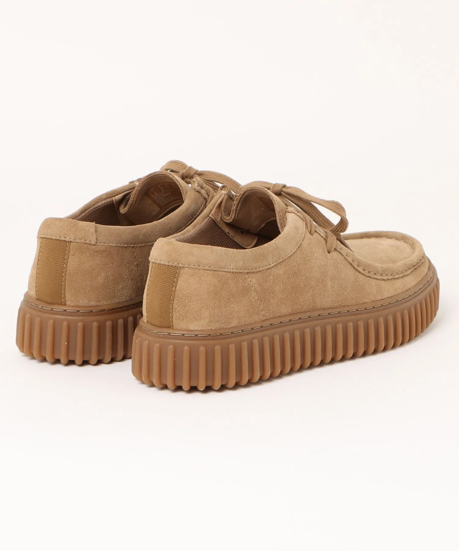 Мужские мокасины из натуральной замши Torhill Lo Clarks песочные — фото 2