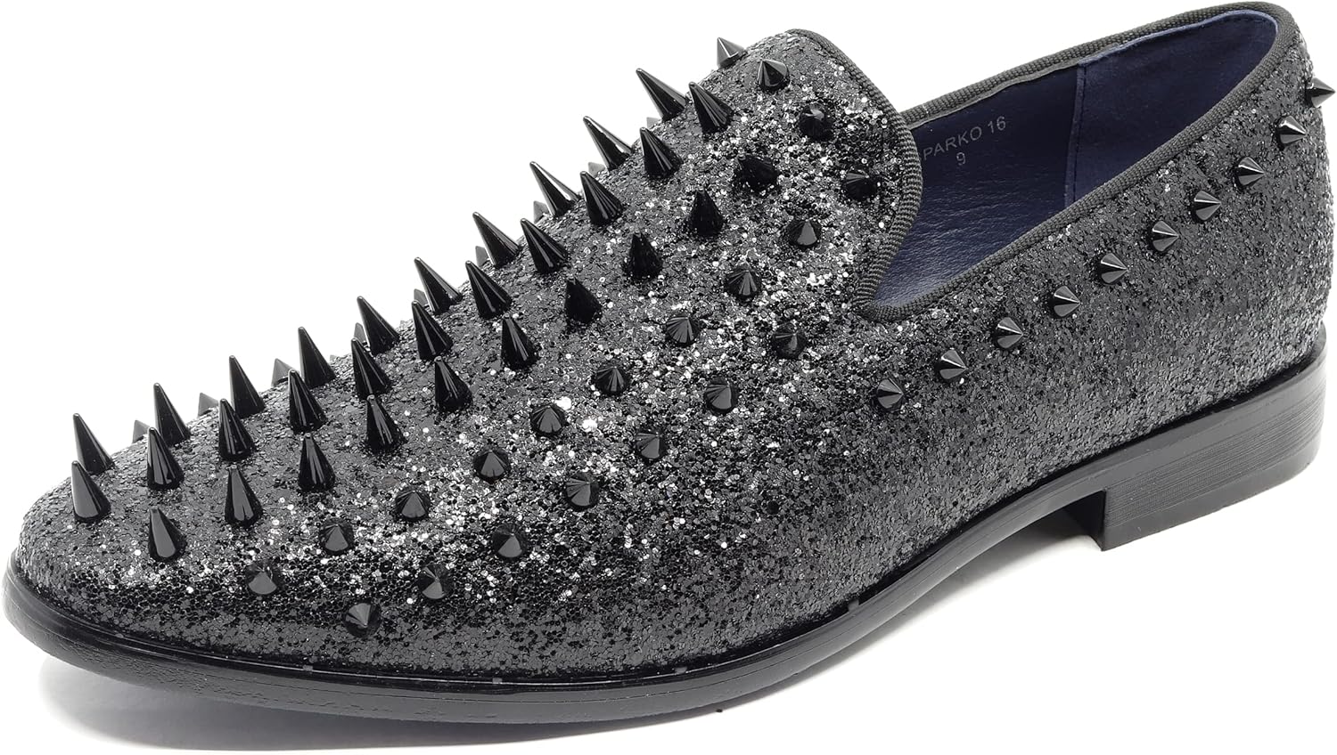 

Мужские модные блестящие туфли-лоферы Metrocharm с пайетками, для вечернего костюма, без шнурков SM-16, черный