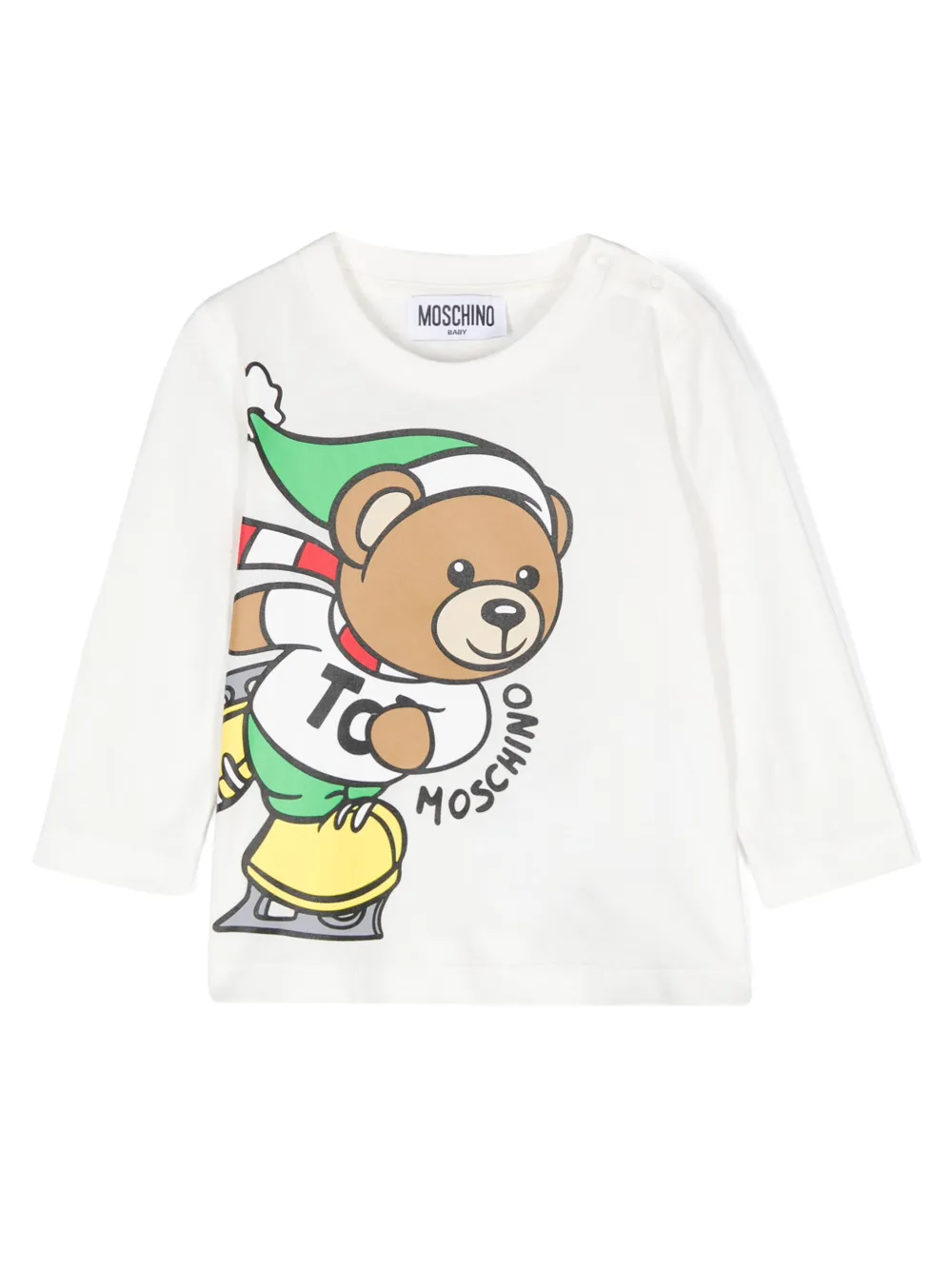 

Футболка с принтом Teddy Bear Moschino Kids, белый