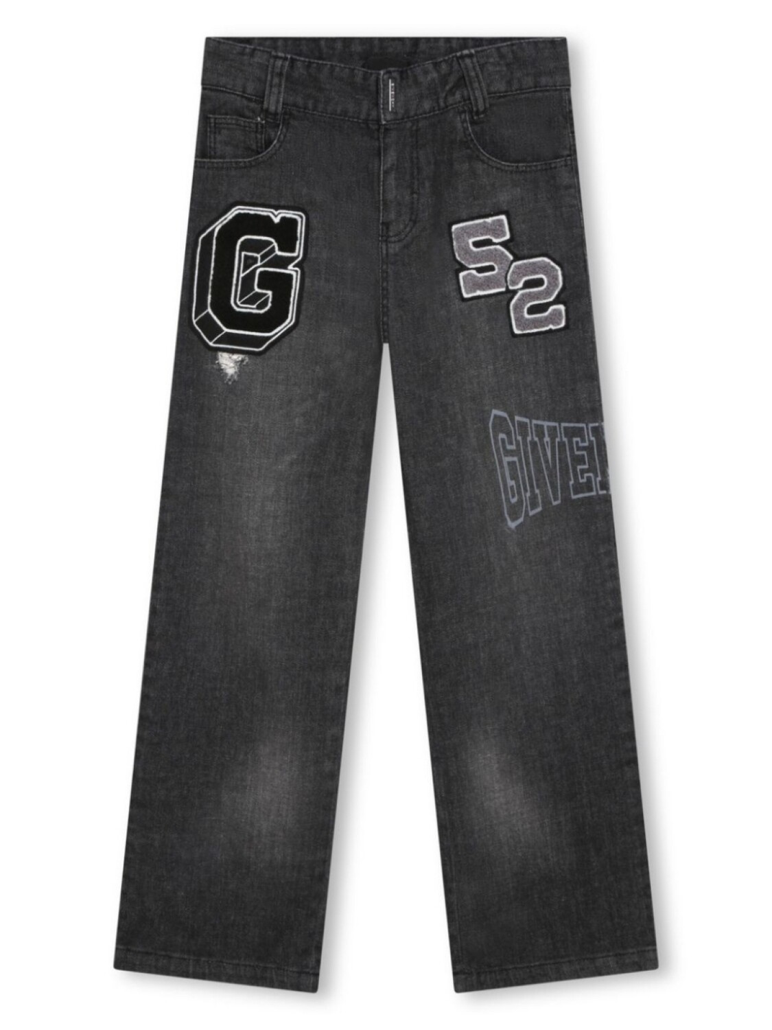 

Givenchy Kids джинсы с вышитым логотипом, черный