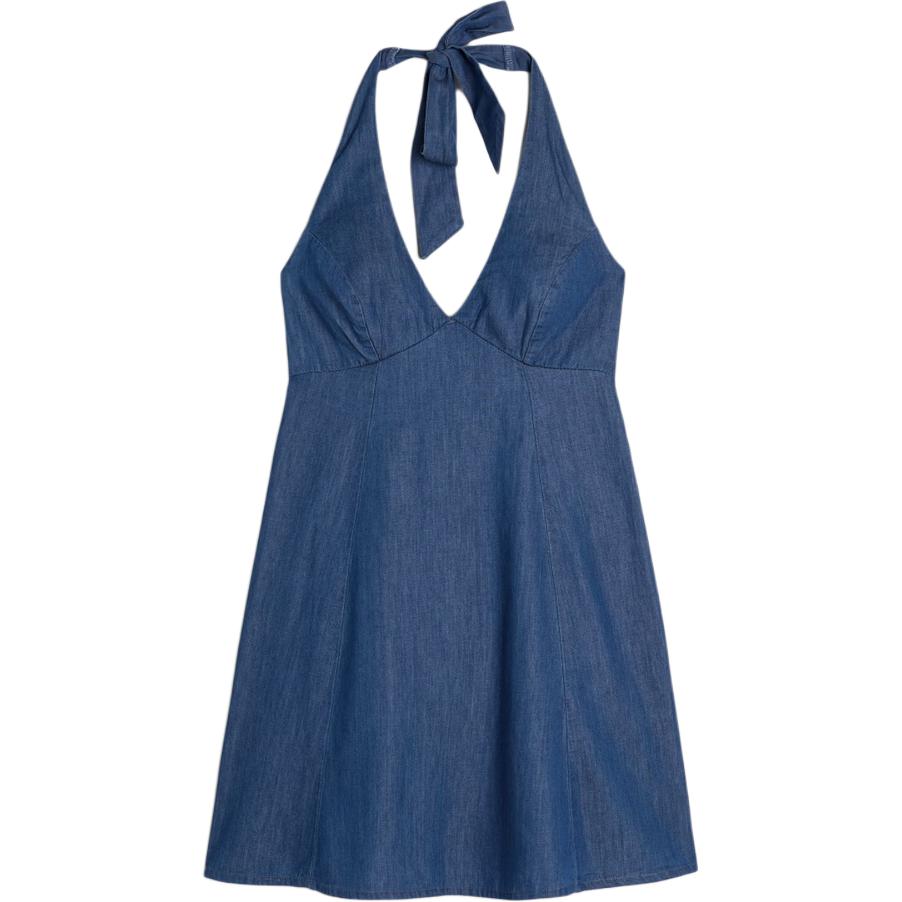 

Hollister Женское синее платье без рукавов