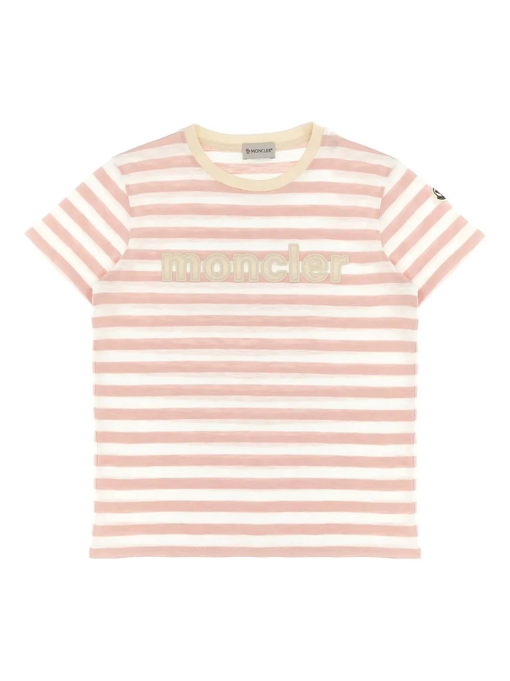 

Футболка в полоску Moncler Enfant, розовый