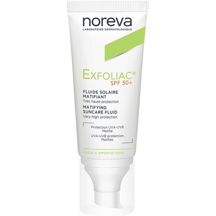 

Exfoliac Spf 50+ Матирующий солнцезащитный флюид 40 мл, Laboratoires Noreva Gmbh