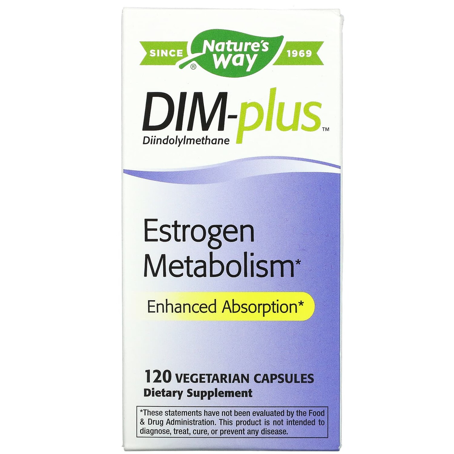

Nature's Way DIM-plus с формулой улучшающей метаболизм эстрогенов 120 капсул
