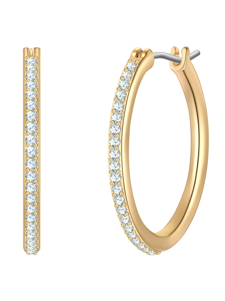 

Yokoamii Латунные серьги с кубическим цирконием в оправе из желтого золота