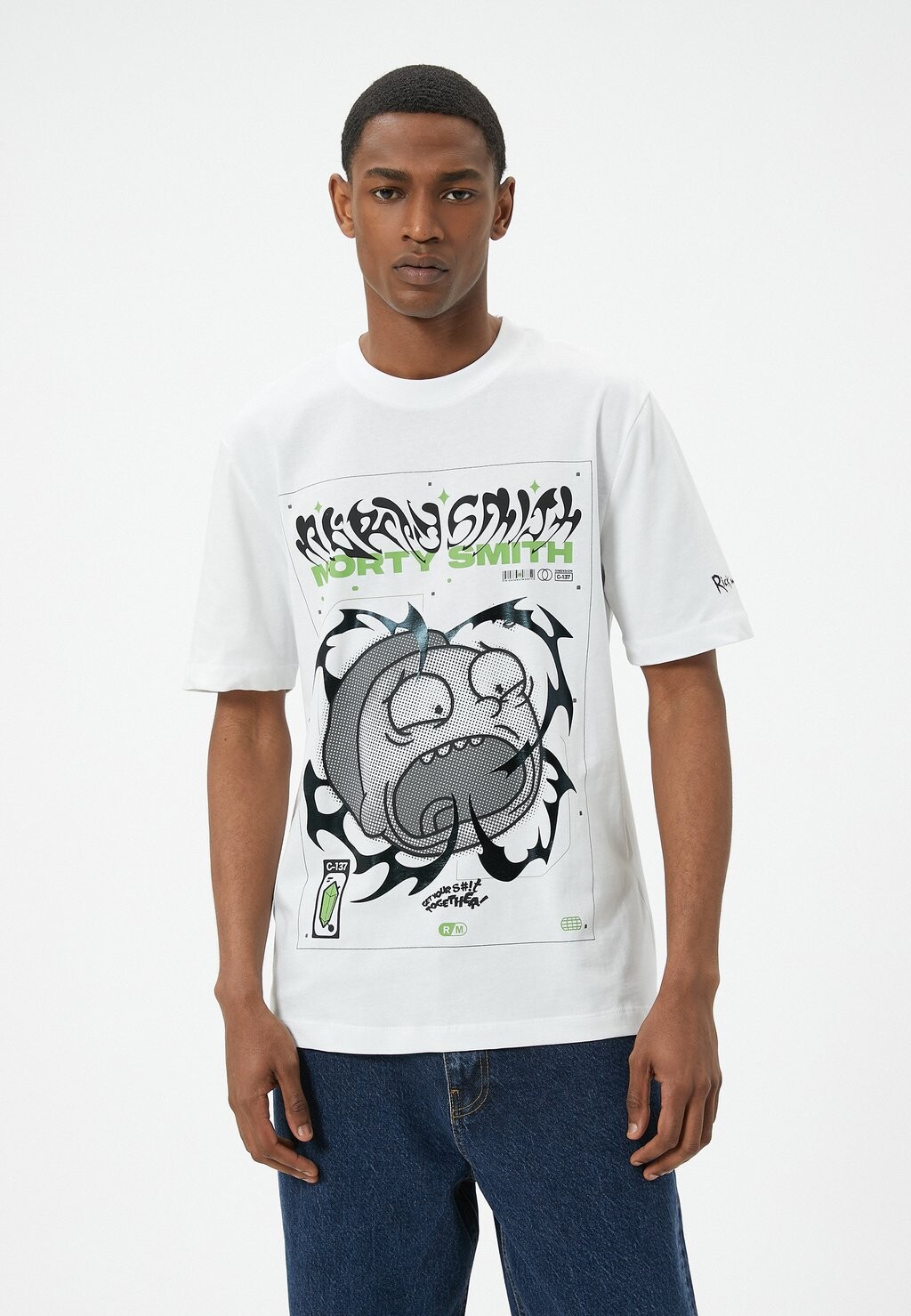 

Футболка с принтом RICK AND MORTY Koton, белый