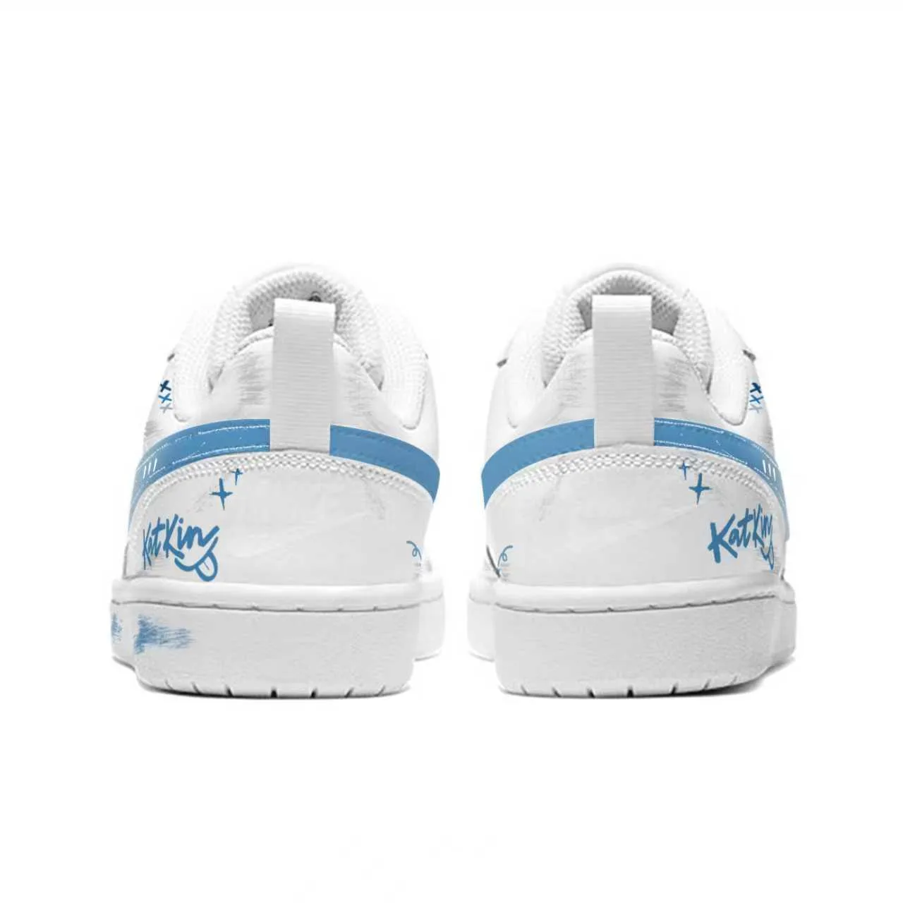 Nike Кроссовки для скейтбординга Court Borough Blue Letter с синтетической кожей, амортизацией и износостойкой подошвой — фото 4