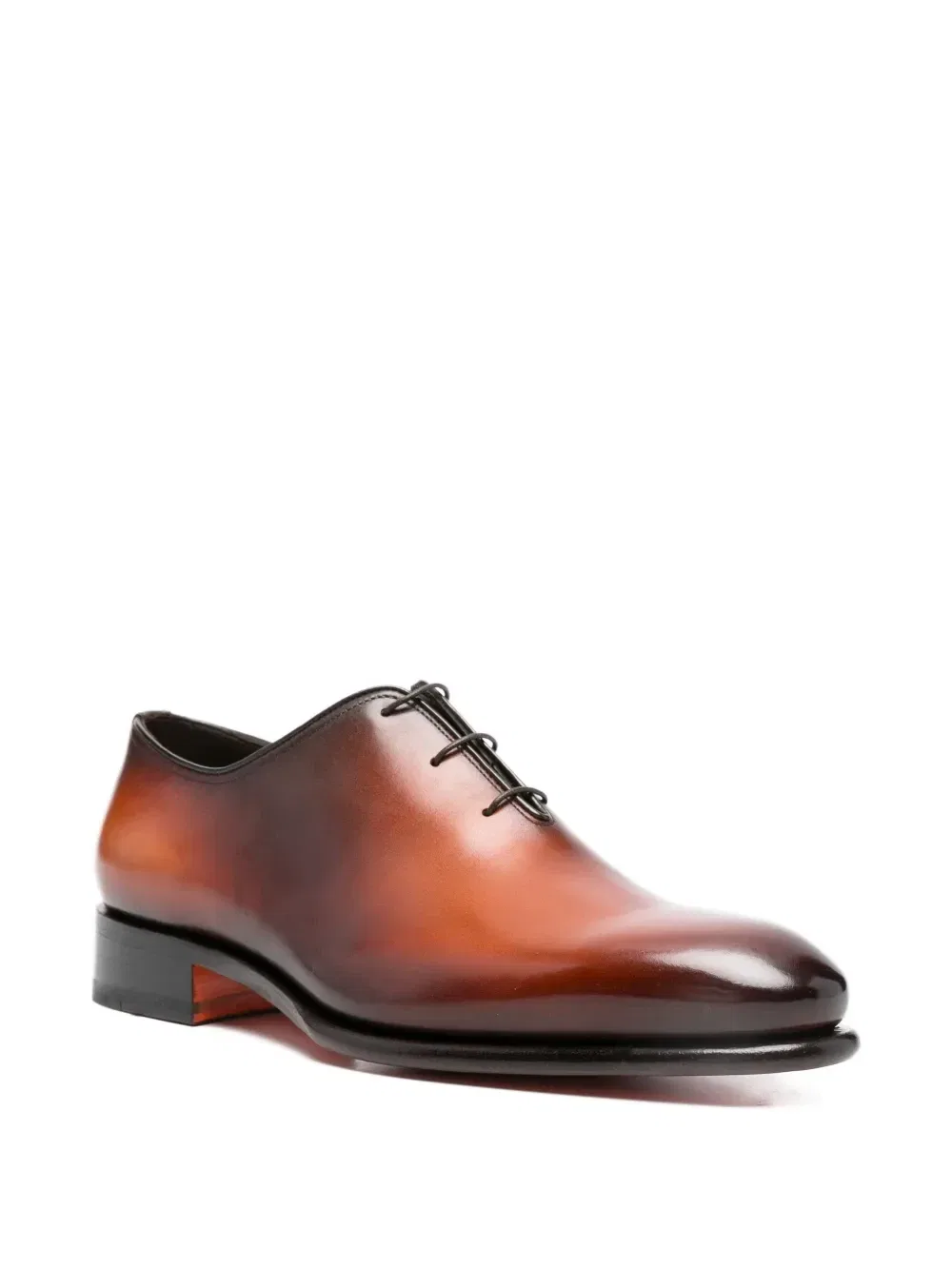 Лоферы на шнуровке с миндалевидным носком Santoni, коричневый — фото 2