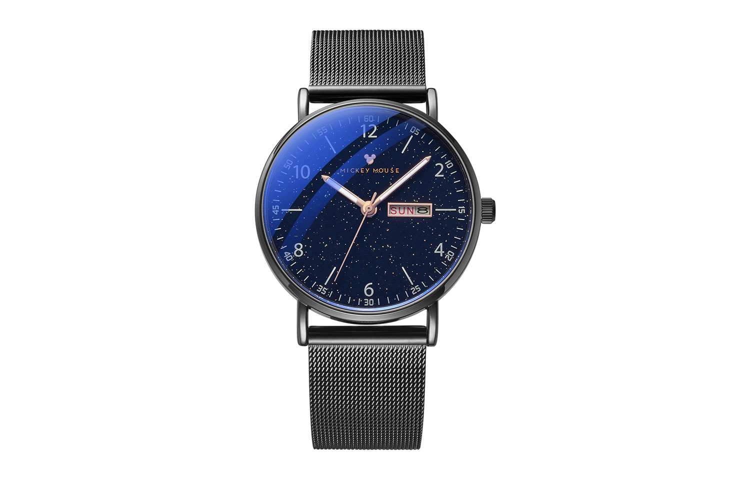 

Disney Часы Mickey Quartz Movement Steel Strap Watch Unisex Blue Dial, MK-12061L1