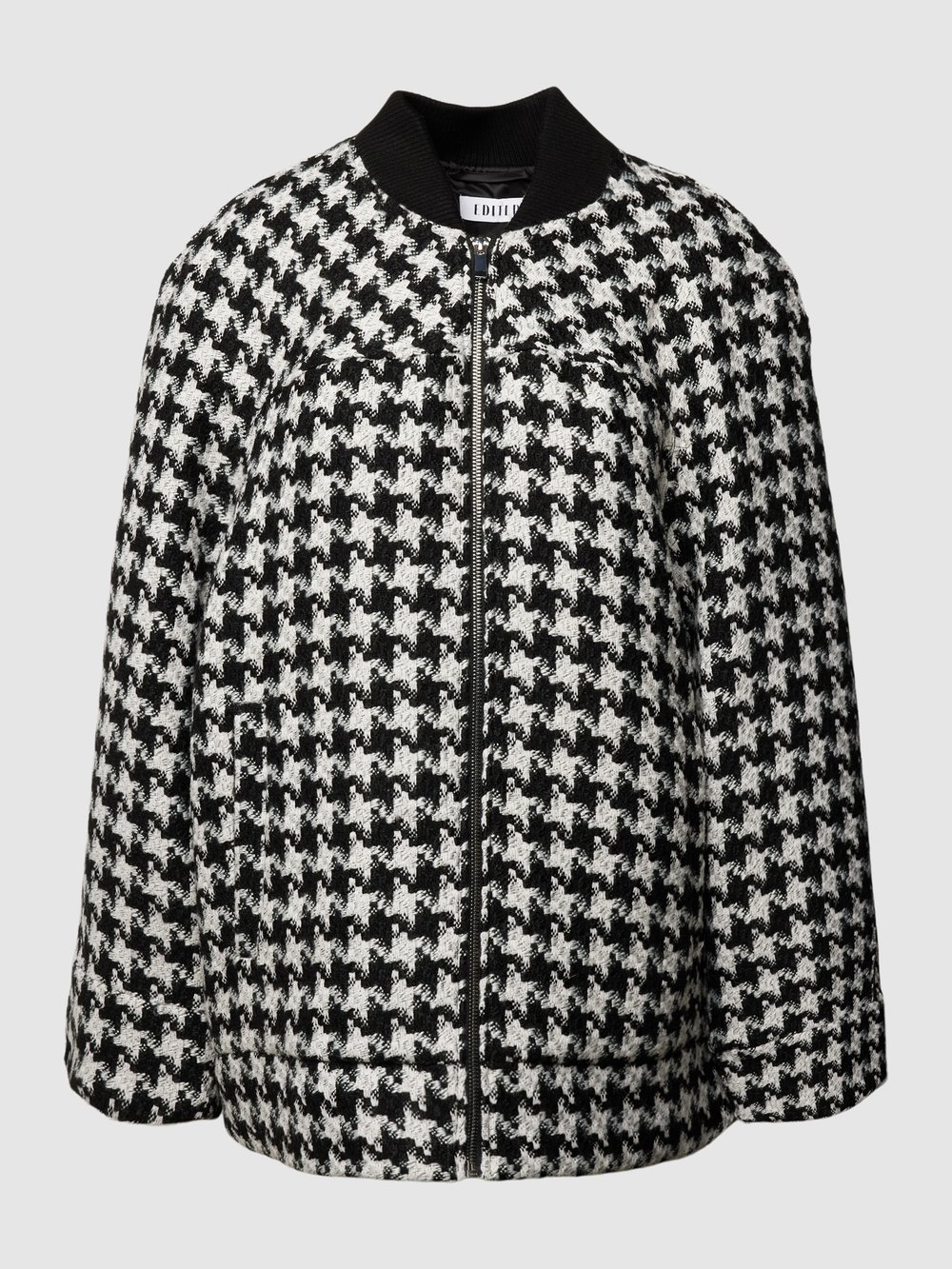 

Куртка-бомбер в ломаную клетку «Бринн» EDITED, черный