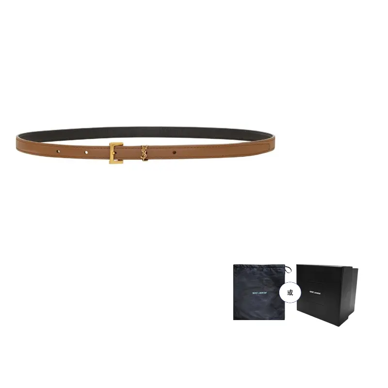 

Сверхтонкий пояс Кассандра Saint Laurent, gingerbread