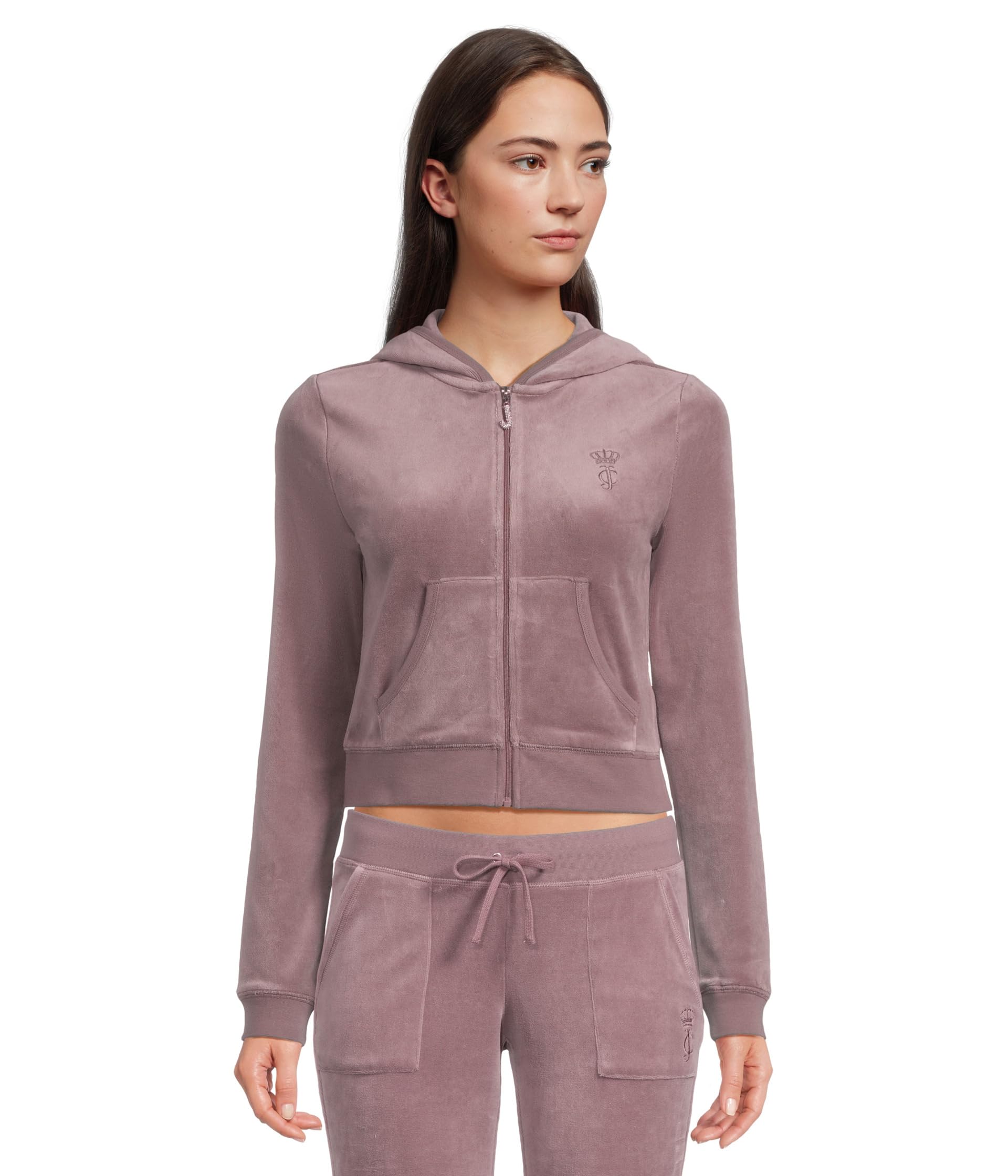

Толстовка Juicy Couture Heritage Cropped Track Jacket, цвет Moonscape