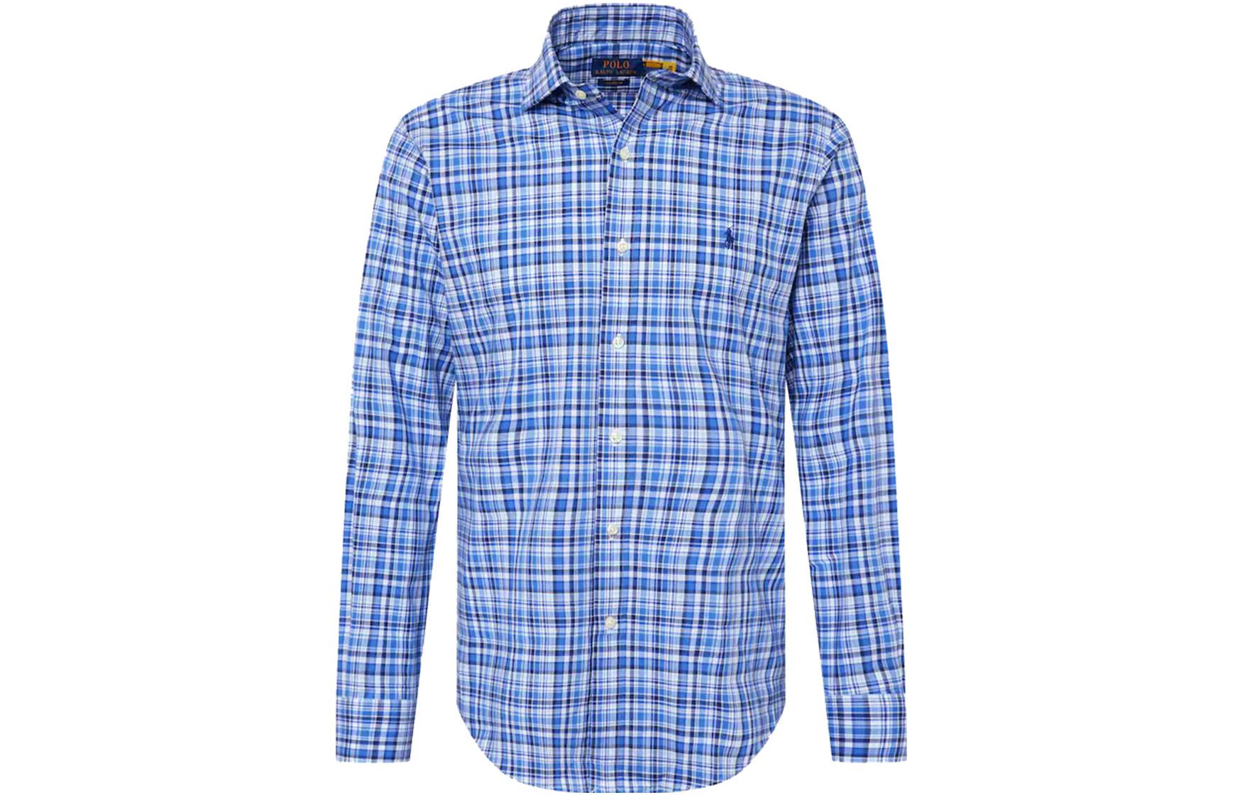 

Клетчатая рубашка Polo Ralph Lauren, синий