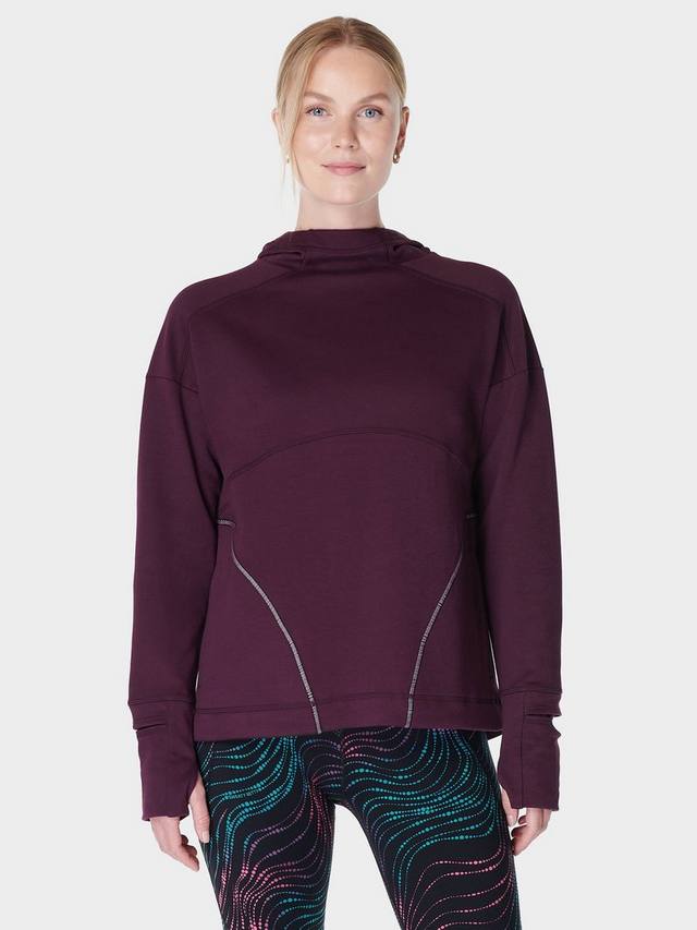 

Толстовка с капюшоном tempo train Sweaty Betty, цвет Midnight Cherry Purple