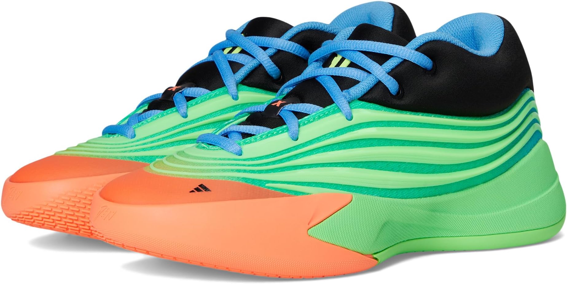 

Кроссовки Adidas Kids Dame X Basketball Shoes, Lime Burst/Signal Coral/Blue Burst