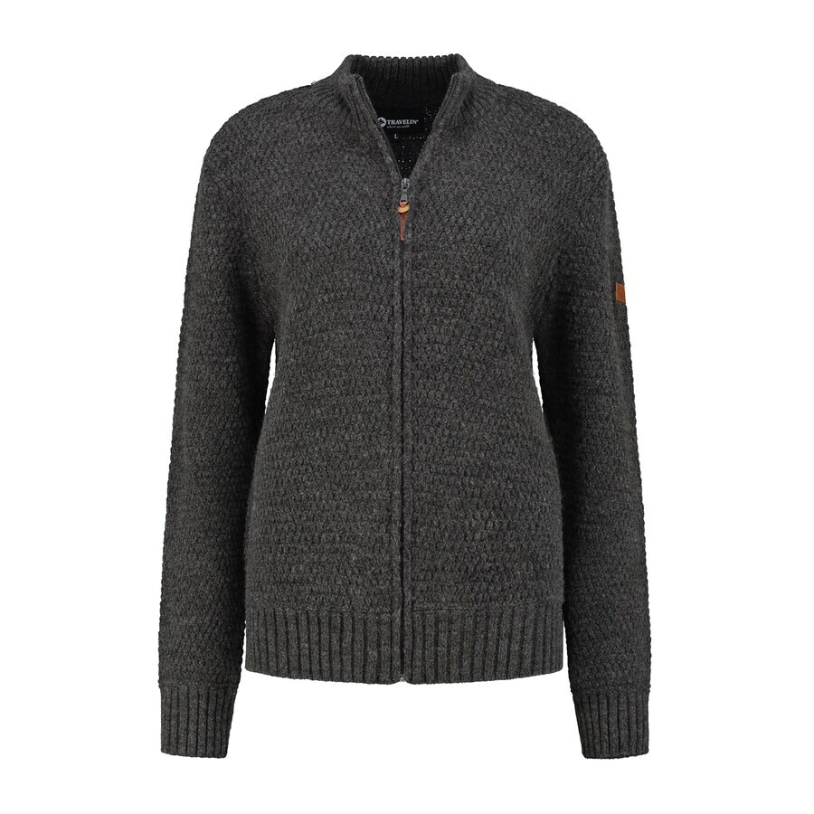 

Вязаный кардиган Travelin Knit Cardigan Raahe, темно-серый