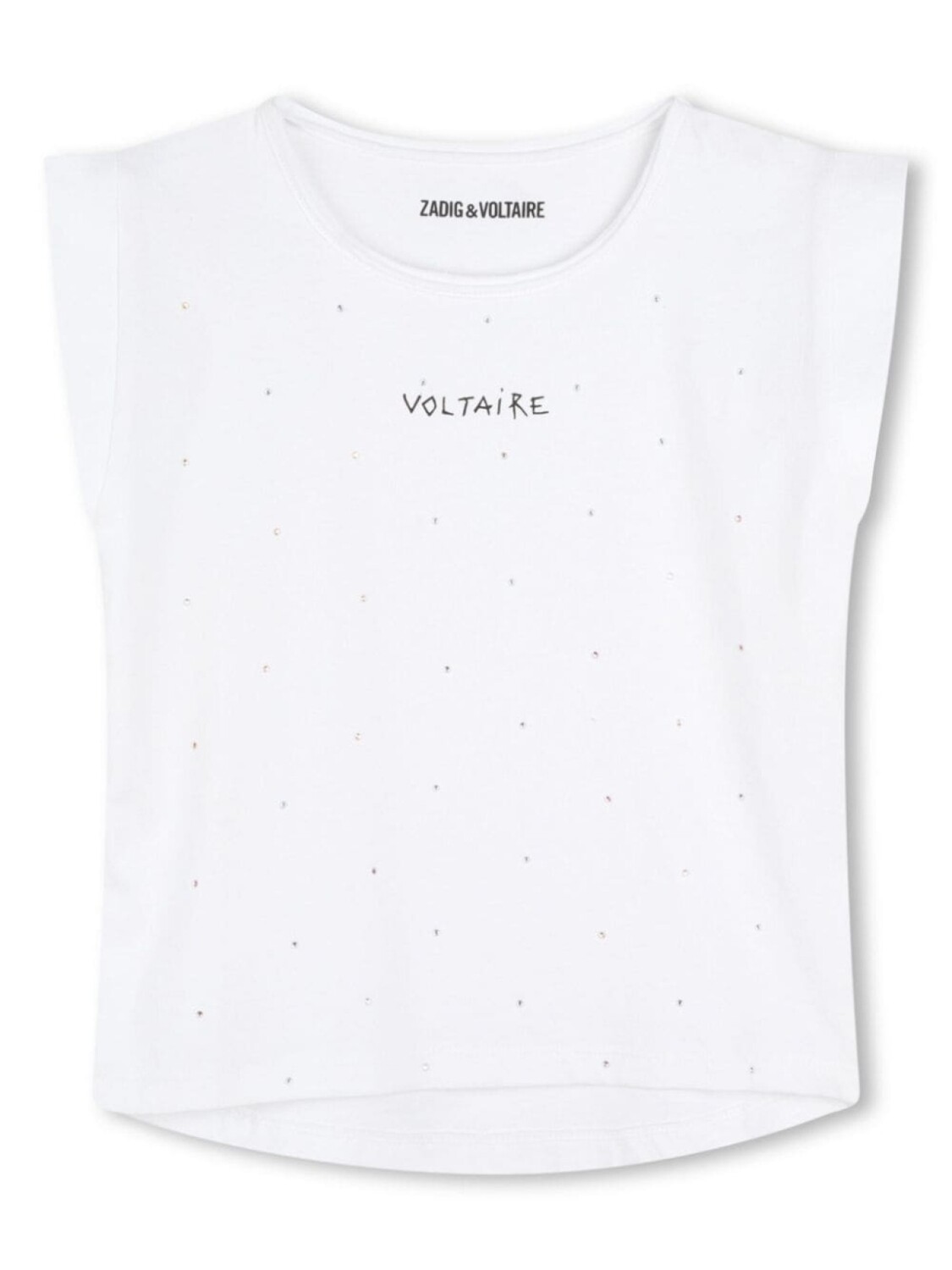 

Футболка без рукавов с принтом логотипа Zadig & Voltaire Kids, белый