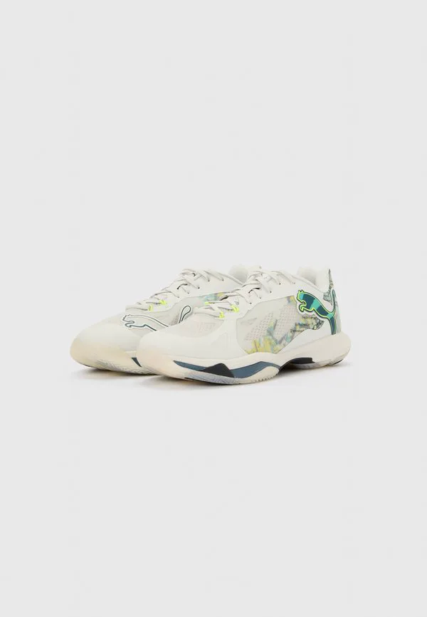 Гандбольные кроссовки vantage nitro berlin Puma, Sedate Gray/Yellow Alert/Electric Peppermint — фото 2