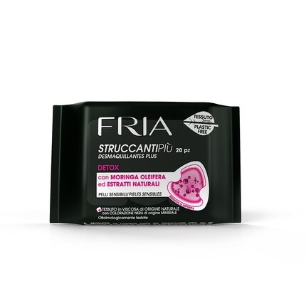 

Угольные салфетки для снятия макияжа Fria Detox, 20 шт.