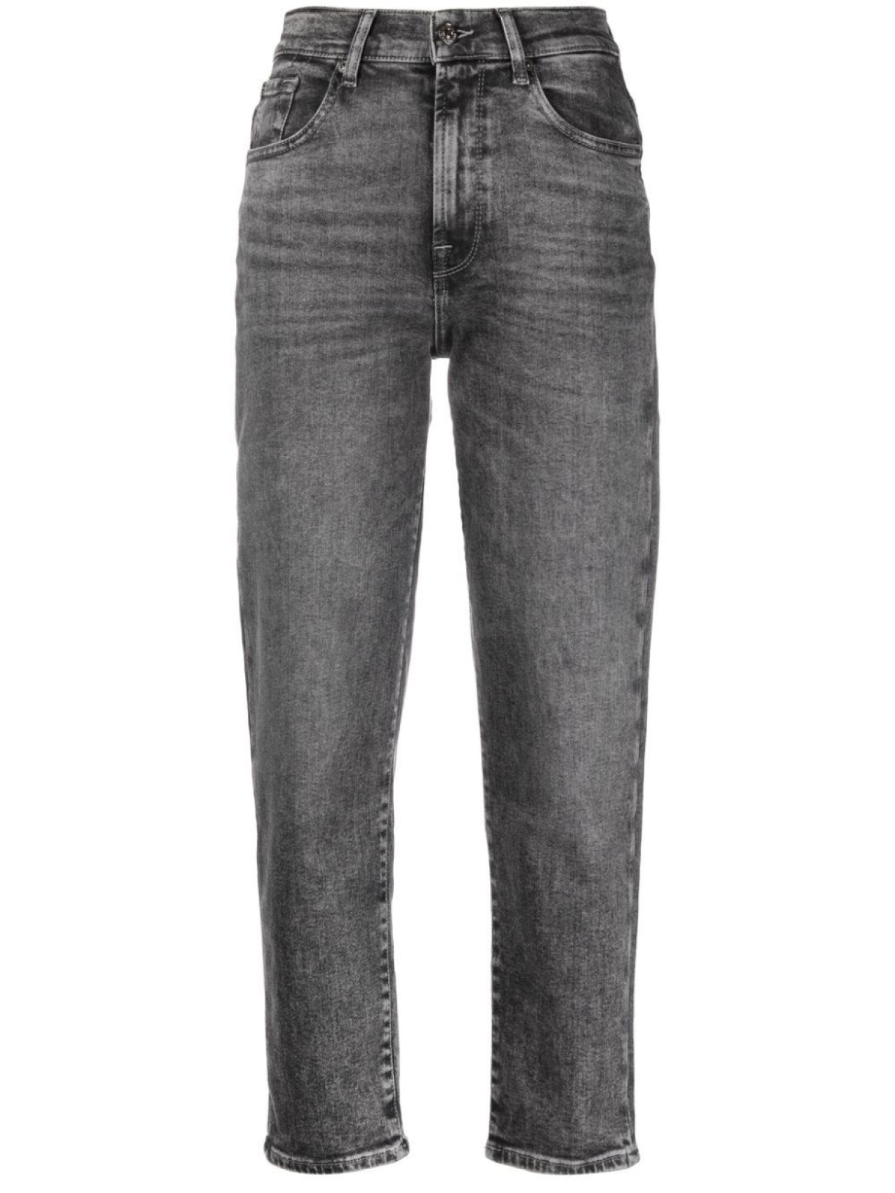 

7 For All Mankind укороченные джинсы средней посадки, серый