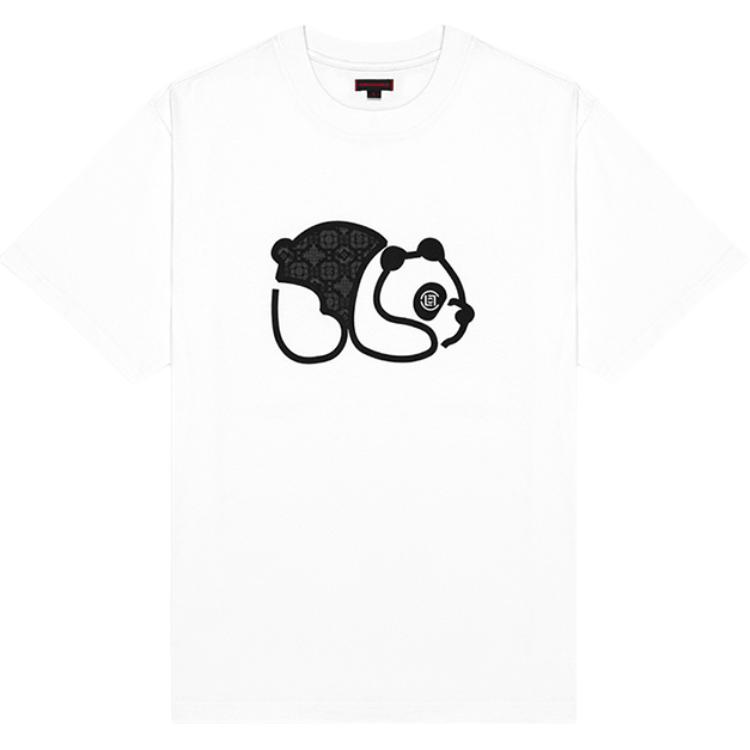 

Футболка Drop3 Panda Printed Pattern с коротким рукавом и круглым вырезом, унисекс CLOT, белый