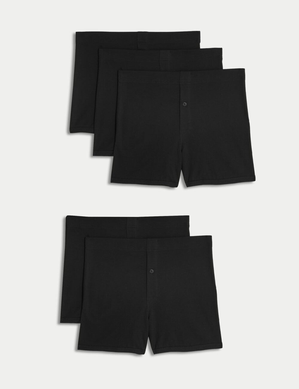 

5 упаковок хлопковых трусов Essential Marks & Spencer, черный