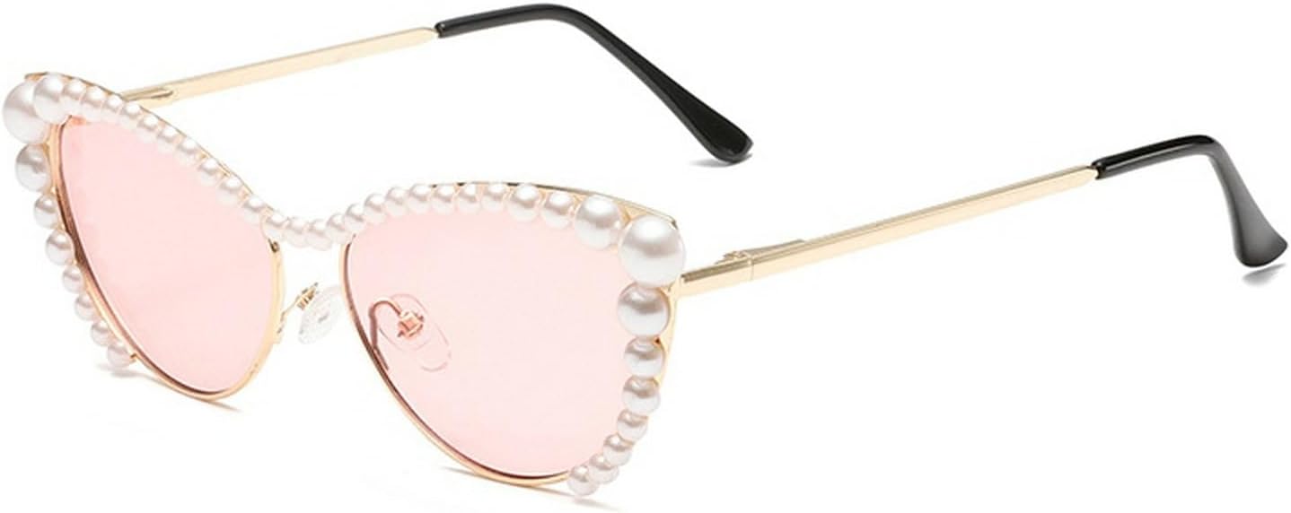 

Солнцезащитные очки Laureles Sparkling Pearl в металлической оправе, модель «кошачий глаз», стиль Y2K, для женщин и мужчин, для вечеринок и путешествий, размер L15, C3