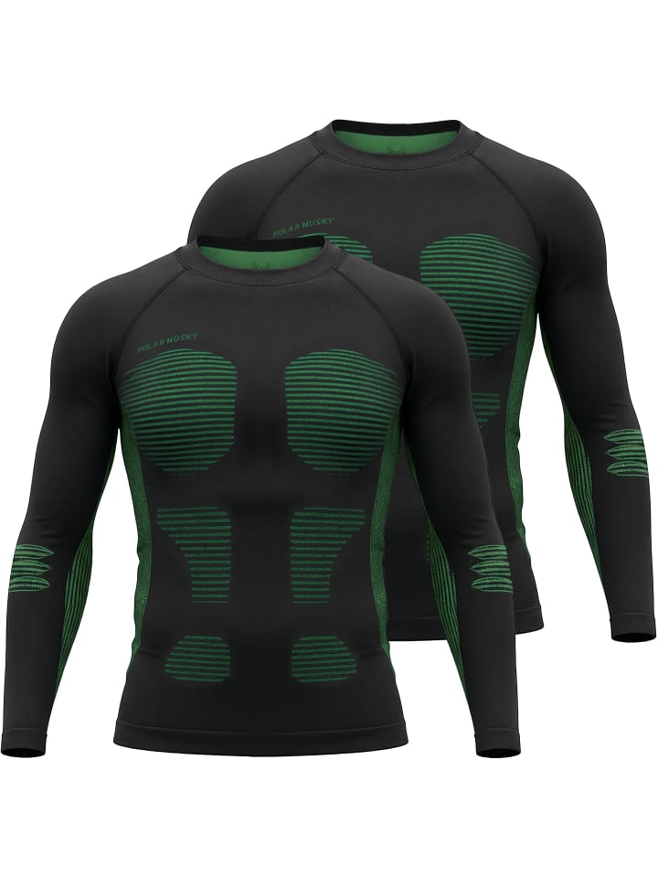 

Normani 2 мужские терморубашки с длинным рукавом/лыжное нижнее белье зеленого цвета