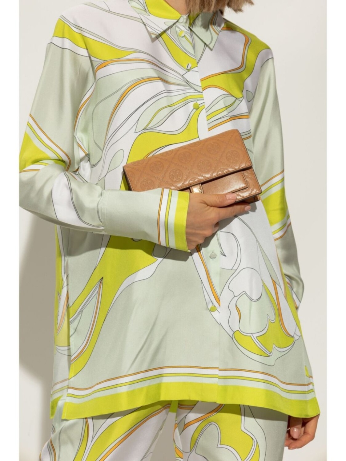 

Tory Burch сумка через плечо из кожи с монограммой T, коричневый