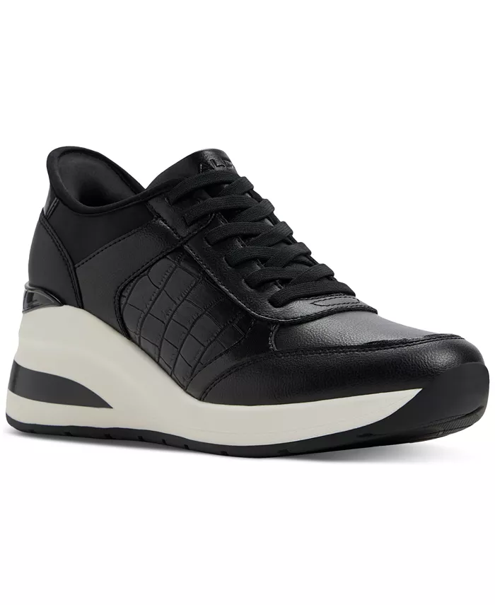 Женские кроссовки Iconistep на шнуровке с клиновидной подошвой ALDO, черный