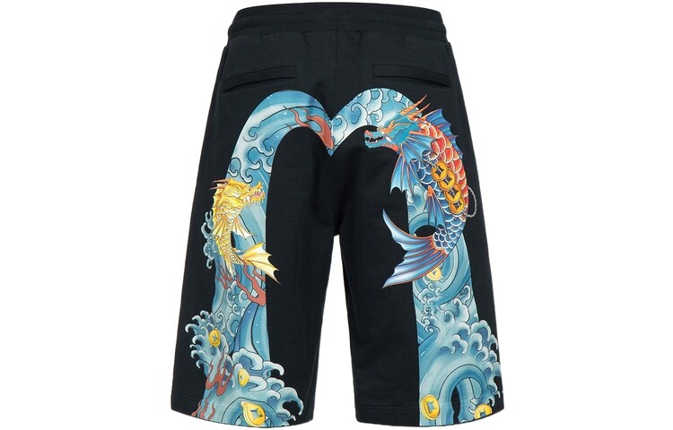 

Повседневные шорты мужские черные Evisu, черный