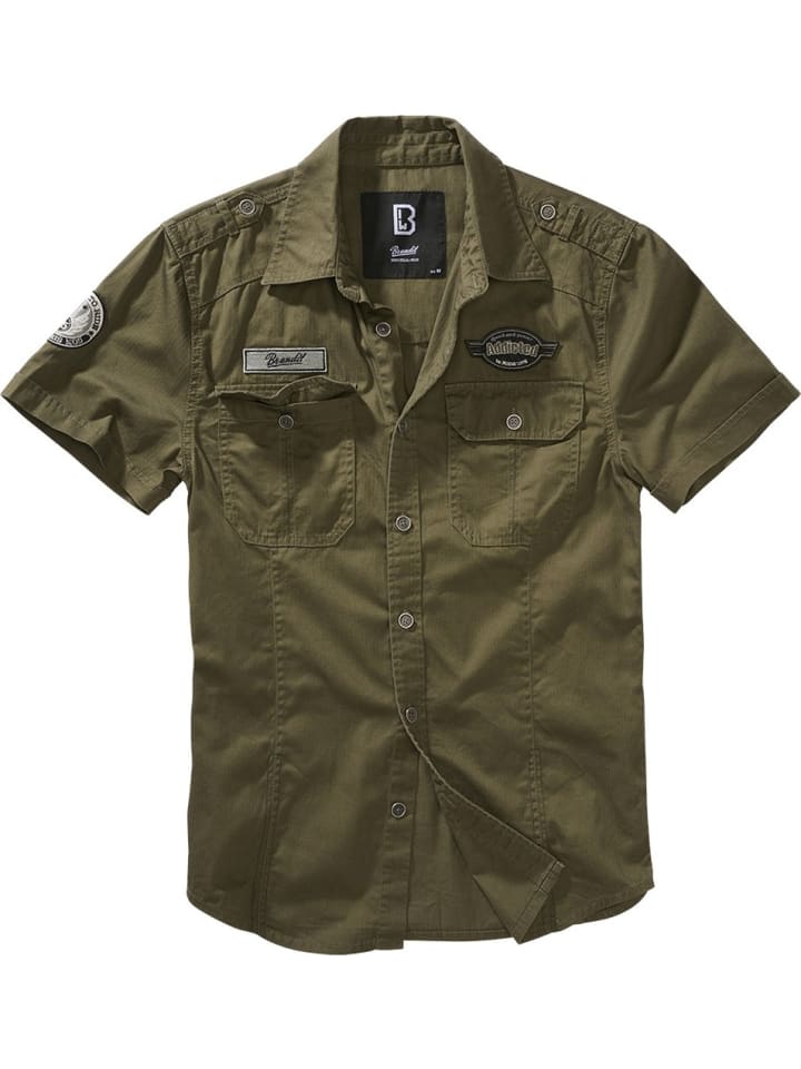 

Рубашка Luis Vintage Shirt Short Sleeve Brandit, зеленый