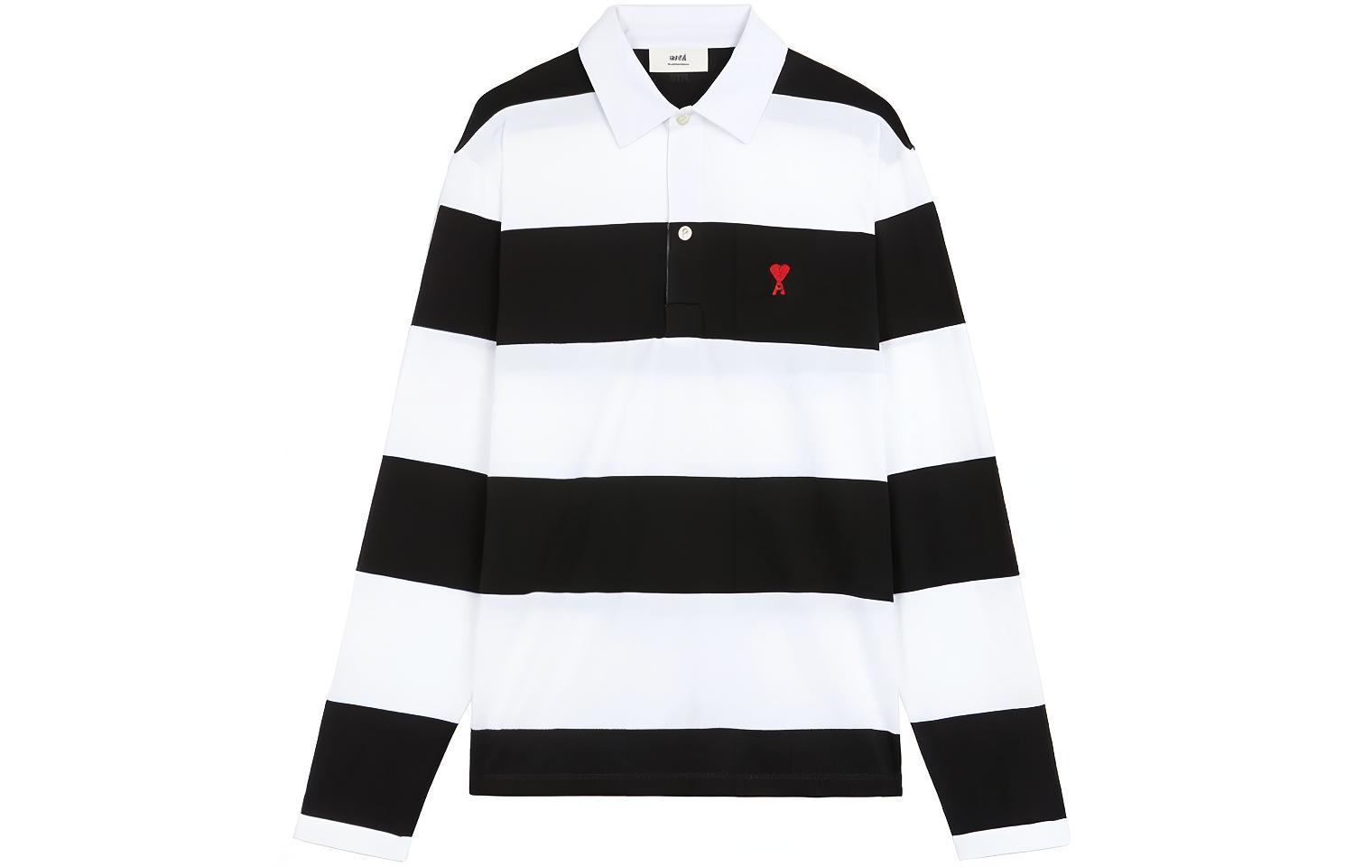 

AMIPARIS Футболка поло мужская черно-белая с воротником умеренно прямого кроя, Черный, AMIPARIS Футболка поло мужская черно-белая с воротником умеренно прямого кроя