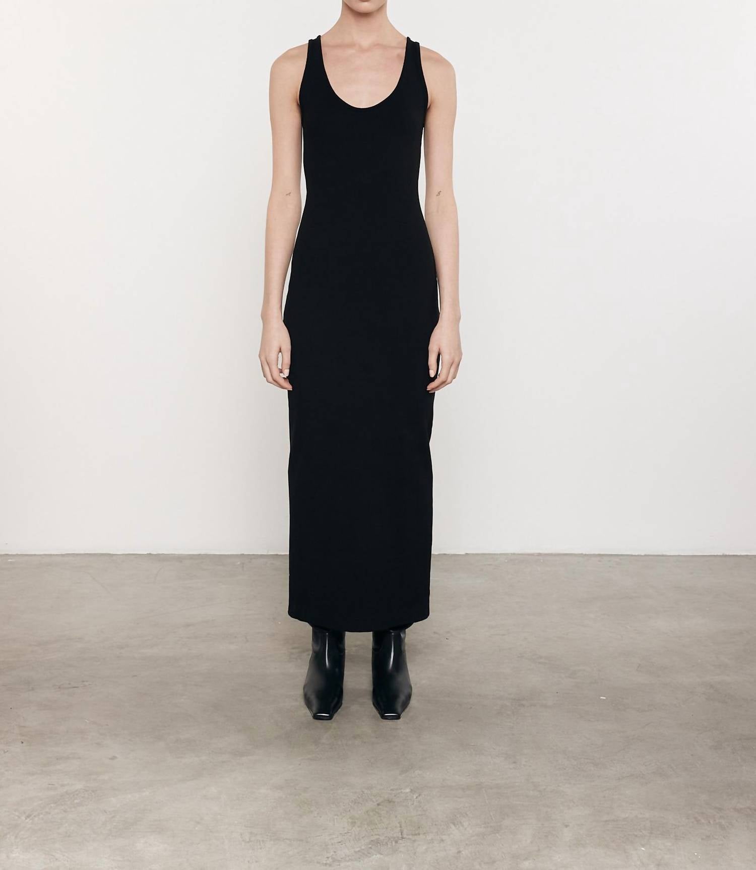 

Платье Supima с разрезом на щиколотке в черном цвете Enza Costa