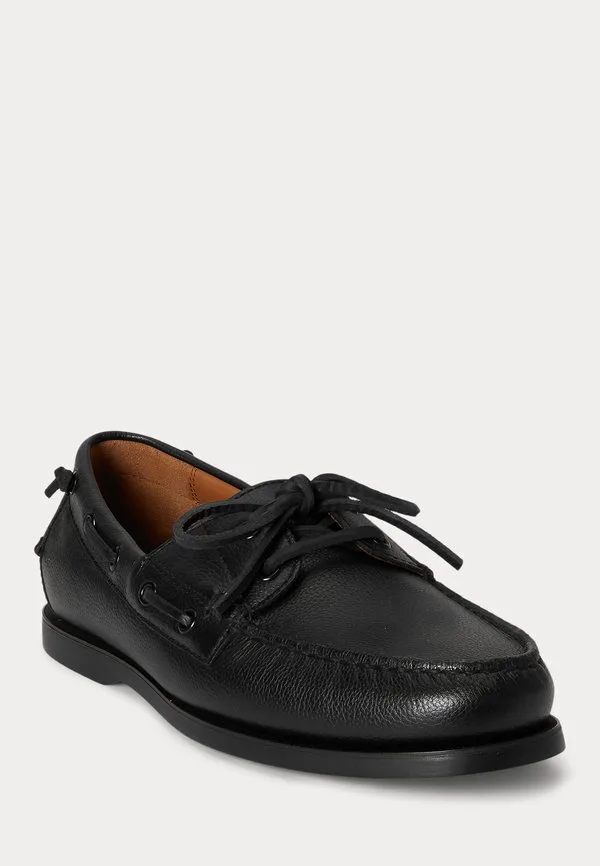 Лоферы merton из зернистой кожи Polo Ralph Lauren, Triple Black — фото 2