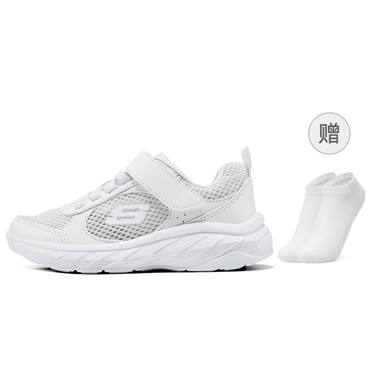 

Skechers Kids Кроссовки для бега для мальчиков, износостойкие, дышащие, низкие, белые