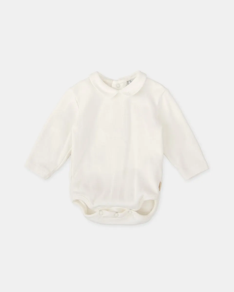 

Белый детский бодик с воротником Tutto Piccolo