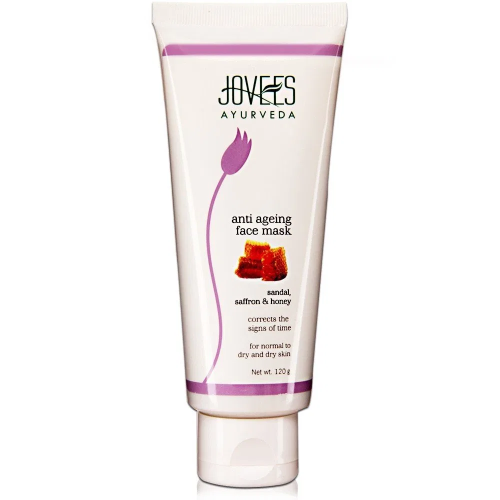 Молочко для умывания Jovees — Антивозрастная Ayurveda с сандалом, шафраном и медом, 120 г