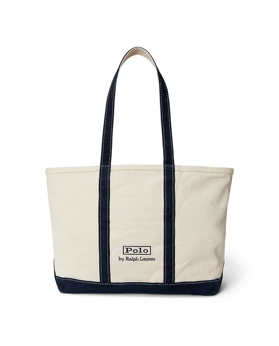

Мужская холщовая сумка-тоут Polo Ralph Lauren, светло-бежевый