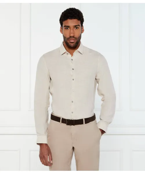 

Льняная рубашка Slim fit Calvin Klein, бежевый