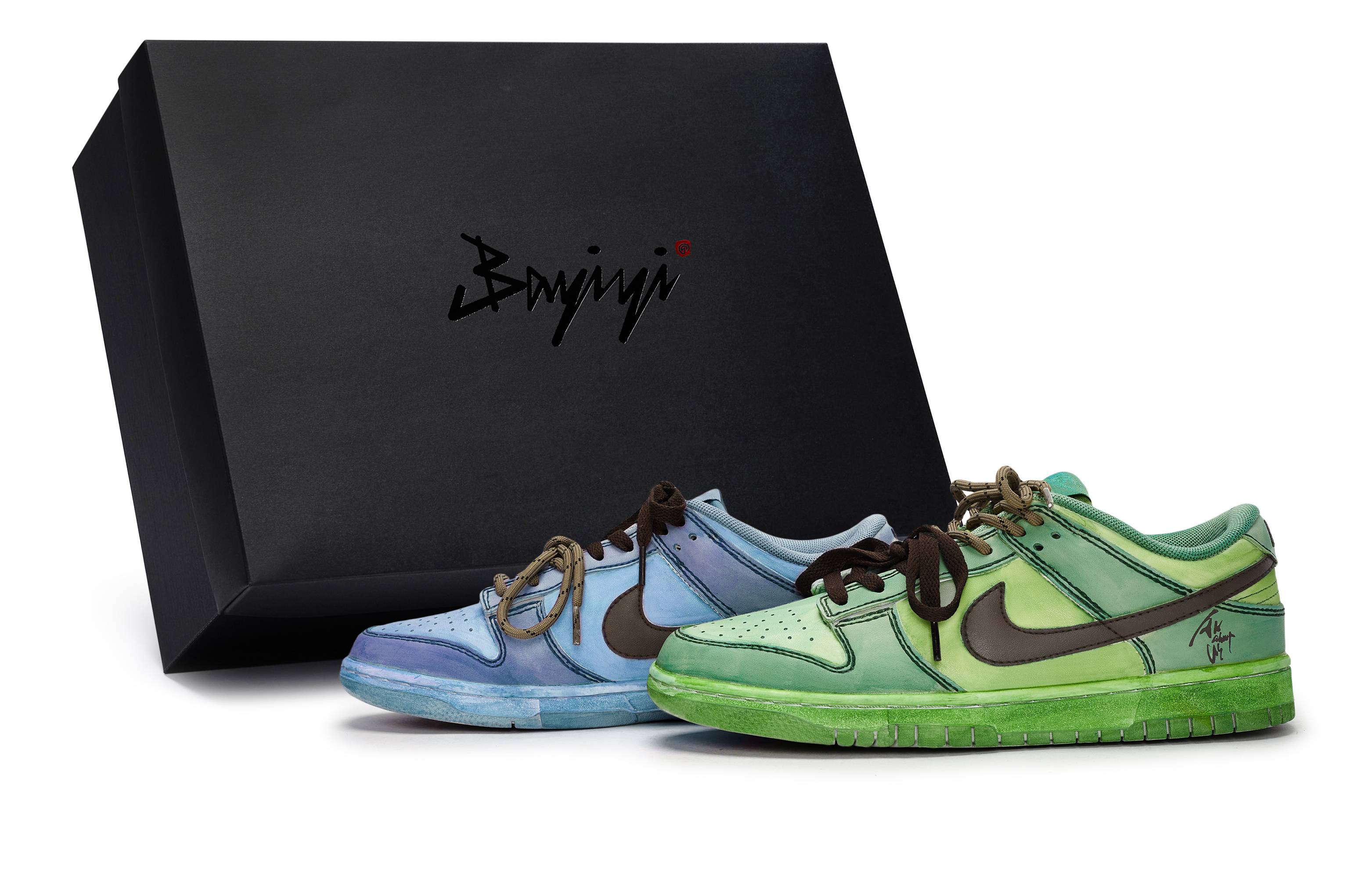

Nike Кроссовки для скейтбординга Dunk, низкие, мужские, цвет: синий/зеленый/коричневый