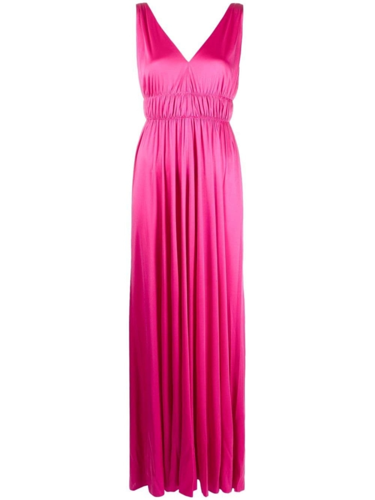 

P.A.R.O.S.H. V-neck pleated maxi dress, розовый