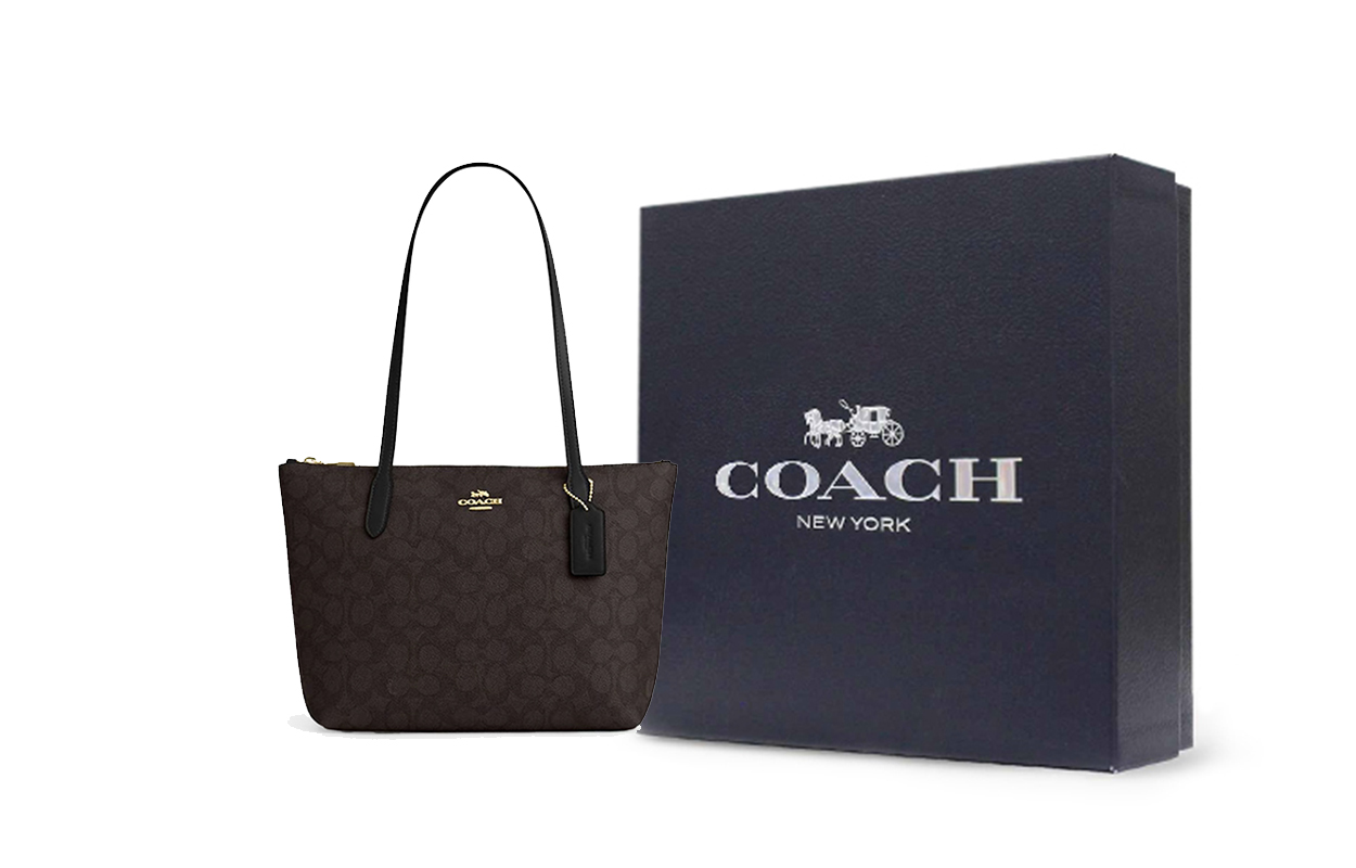 

COACH Сумка через плечо Fiona Canvas With Leather Small женская black